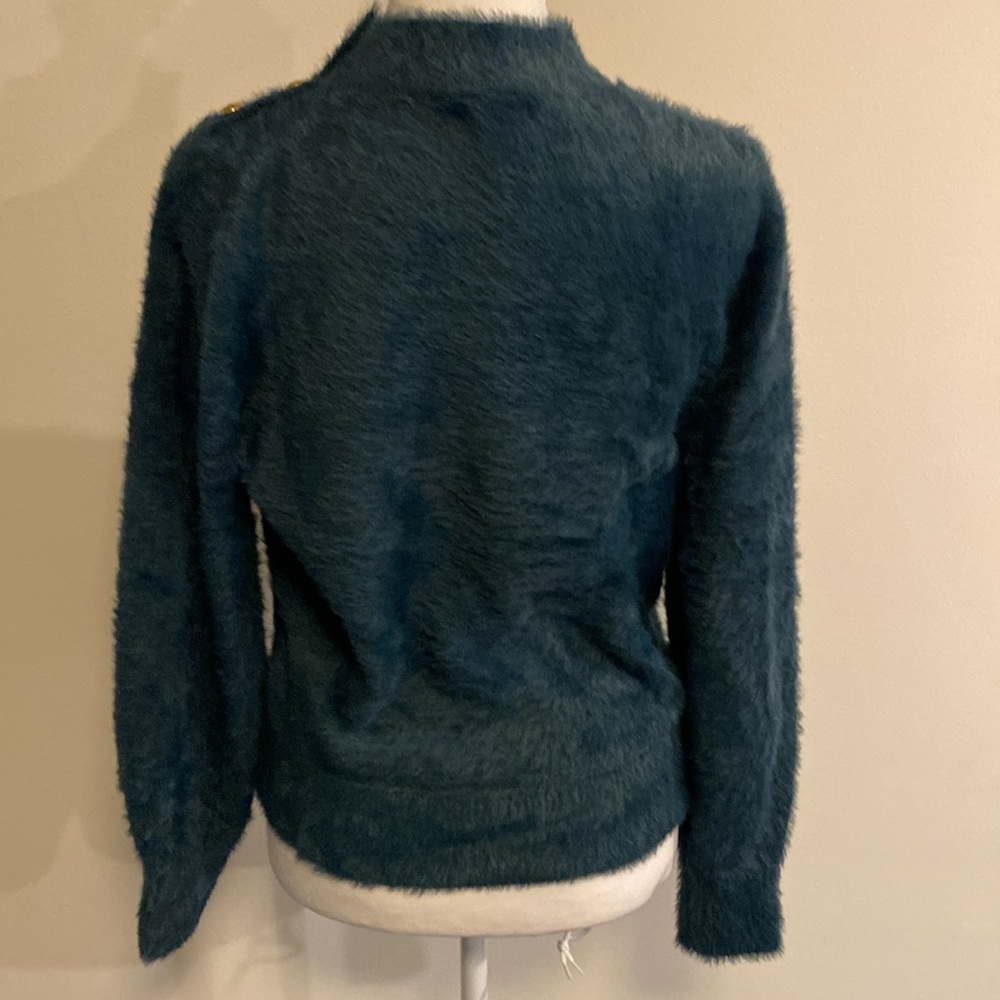 Cozy Teal Sweater for Women - Picture 5 of 10